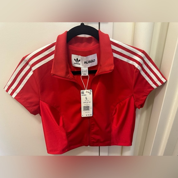 Adidas Originals Women’s Crop Zip Top - Picture 1 of 3